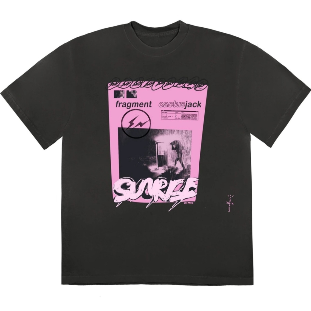Travis Scott Cactus Jack For Fragment Pink Sunrise T-shirt sz XXL
